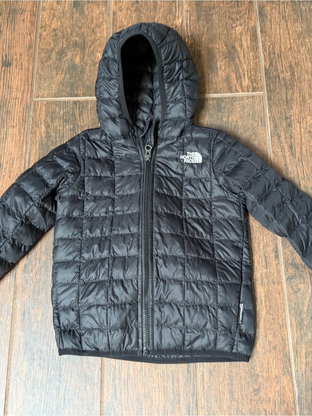 North Face Thermoball Jacket Kids 4 Insulated Coat Black Water Repellent